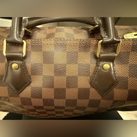 LV Speedy 30 Bandouliere Damier Ebene Shoulder Bag Brown. - Picture 7 of 16